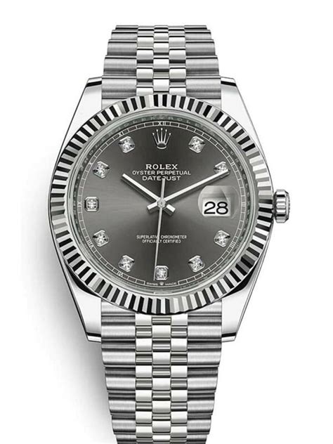 rolex datejust slate diamond dial 41mm|rolex datejust 41 price.